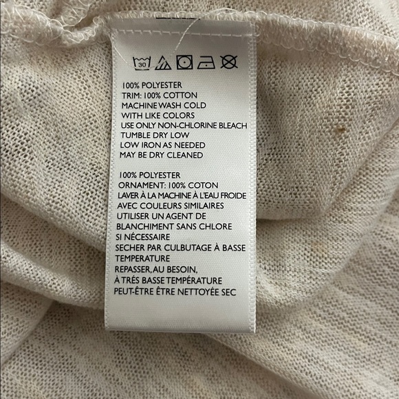 Anthropologie Staring At Stars Cream Draped Embroidered Cardigan Size M - Picture 6 of 7